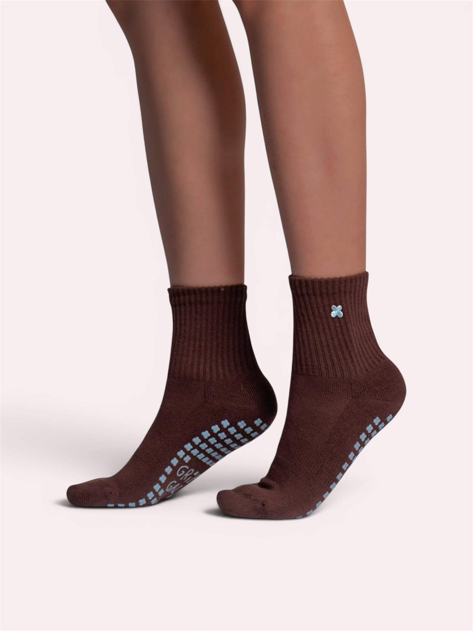 Cocoa Blue - Crew Grip Socks